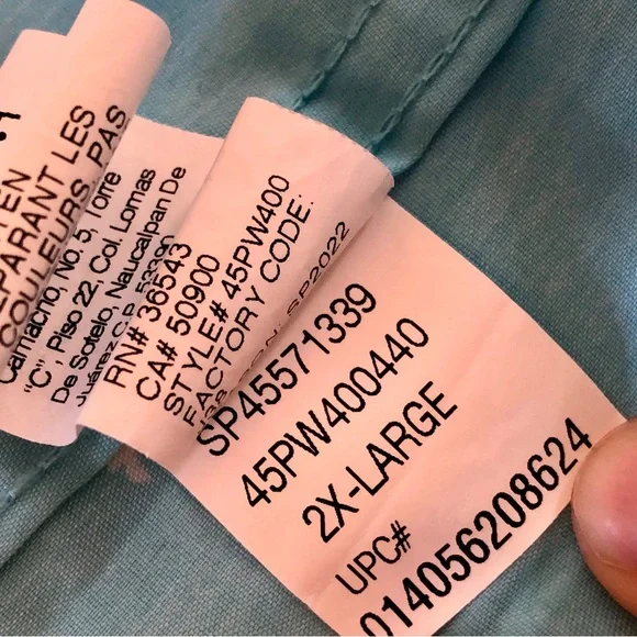 Men’s IZOD Classic Saltwater Breeze Printed Aqua Short Sleeve Button-Up Shirt - Picture 10 of 10